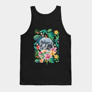 Tropical Black Standard Poodle Tank Top